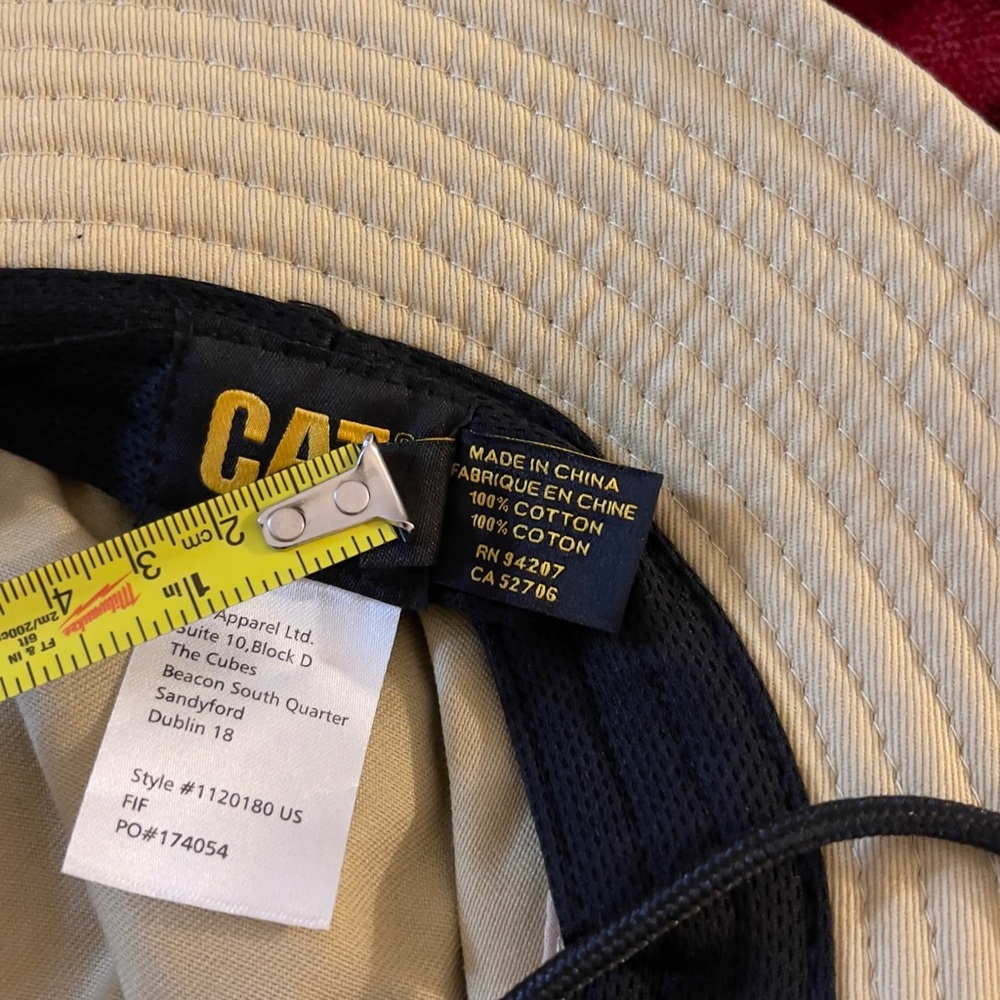 CAT khaki Bucket Hat Unisex - Picture 3 of 11